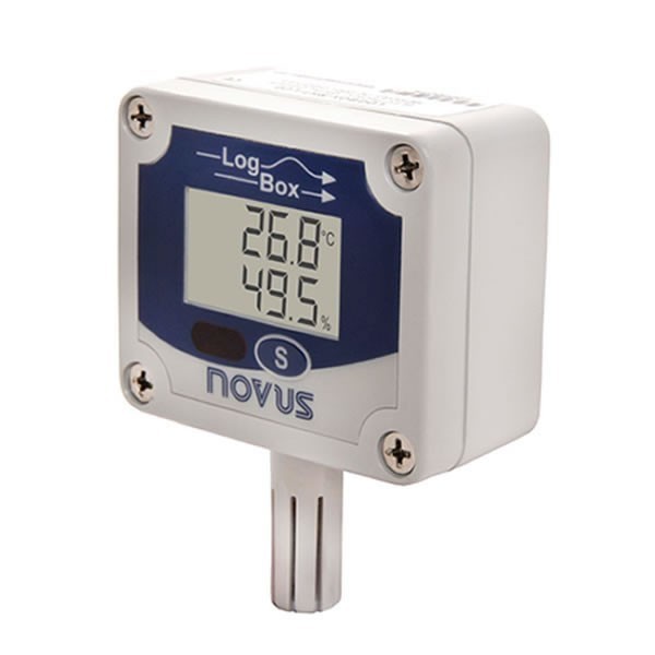 Registrador de Temperatura e Umidade NOVUS Logbox-RHT-LCD